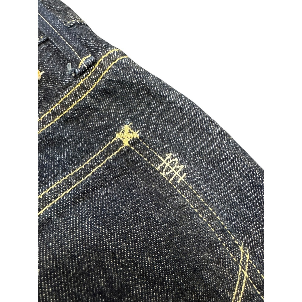 Lee 101+ Selvedge Jeans Mens 32 Dark Blue Indigo Excellent Premium Denim Pants - Picture 6 of 16